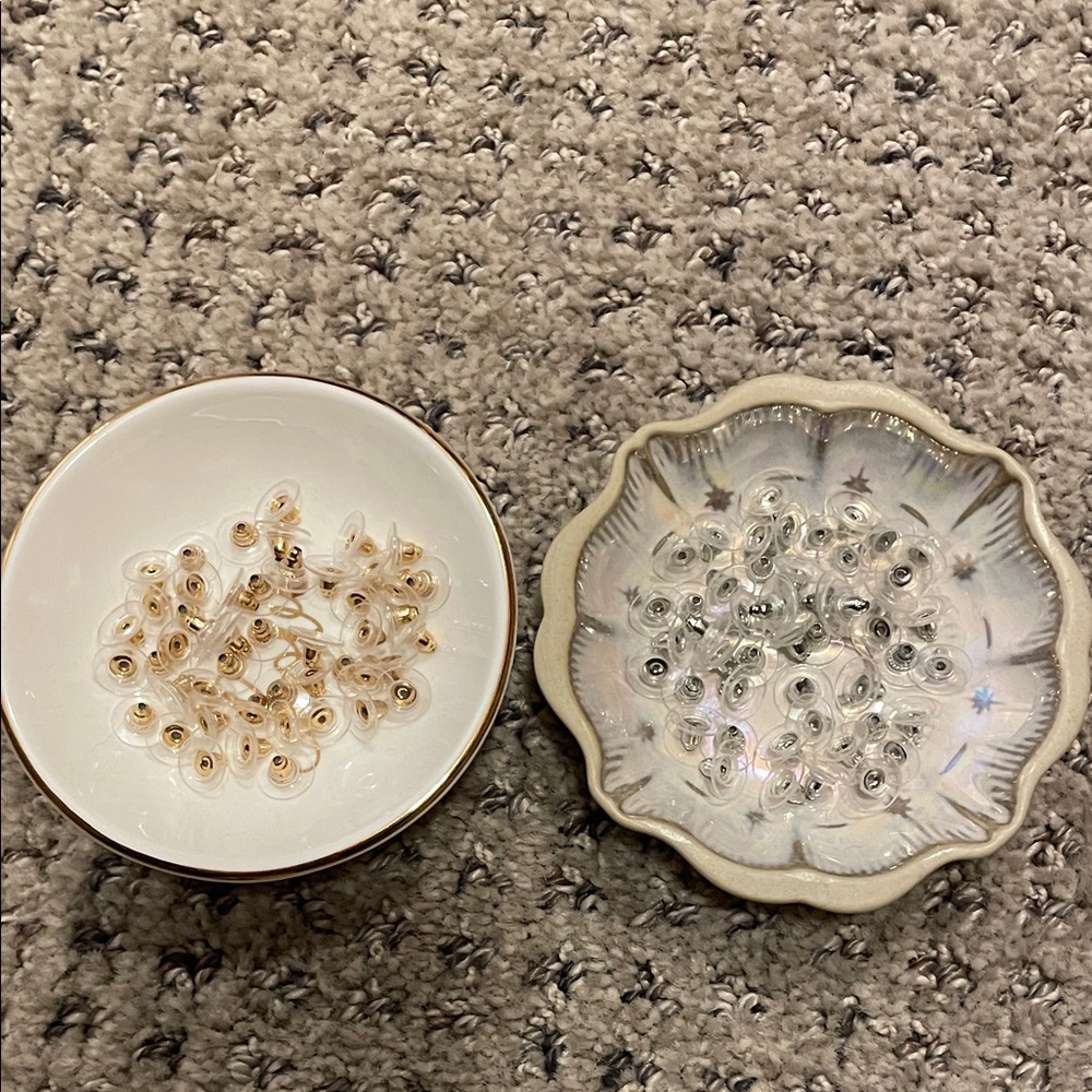 Gold and silver Earring Back
